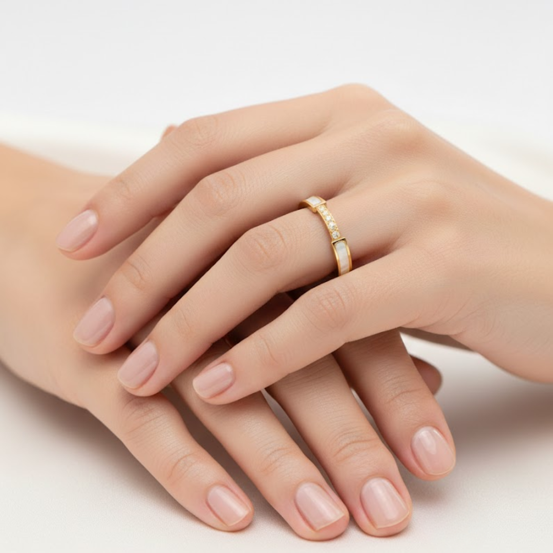 Cassandra Silver Titanium Ring