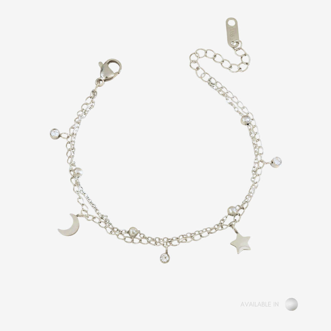 Celestial Star Luxe Silver Titanium Bracelet