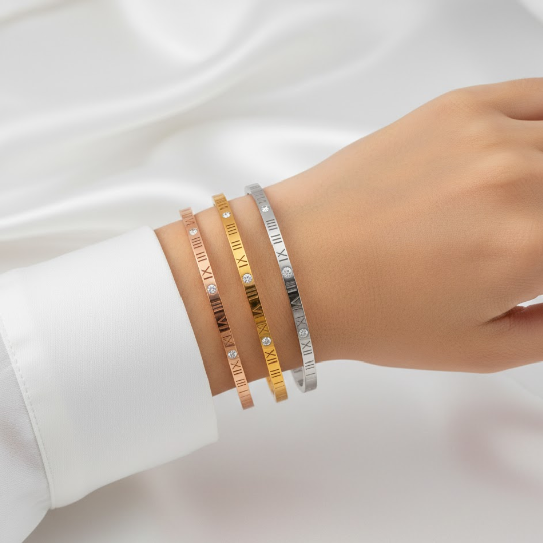 Celestime Rose Gold Titanium Bangle