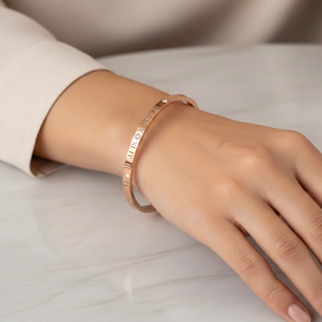 Celestime Rose Gold Titanium Bangle