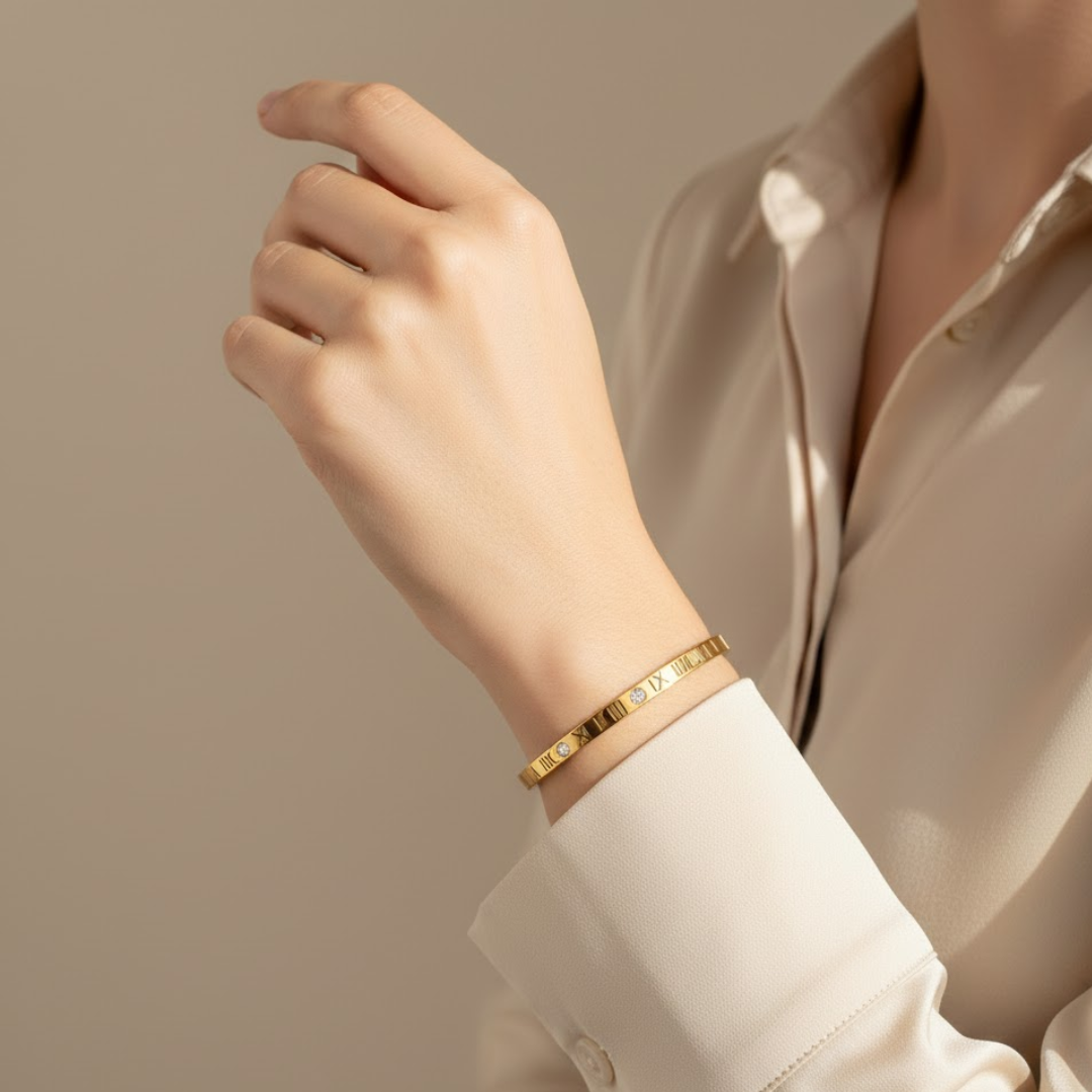 Celestime Rose Gold Titanium Bangle