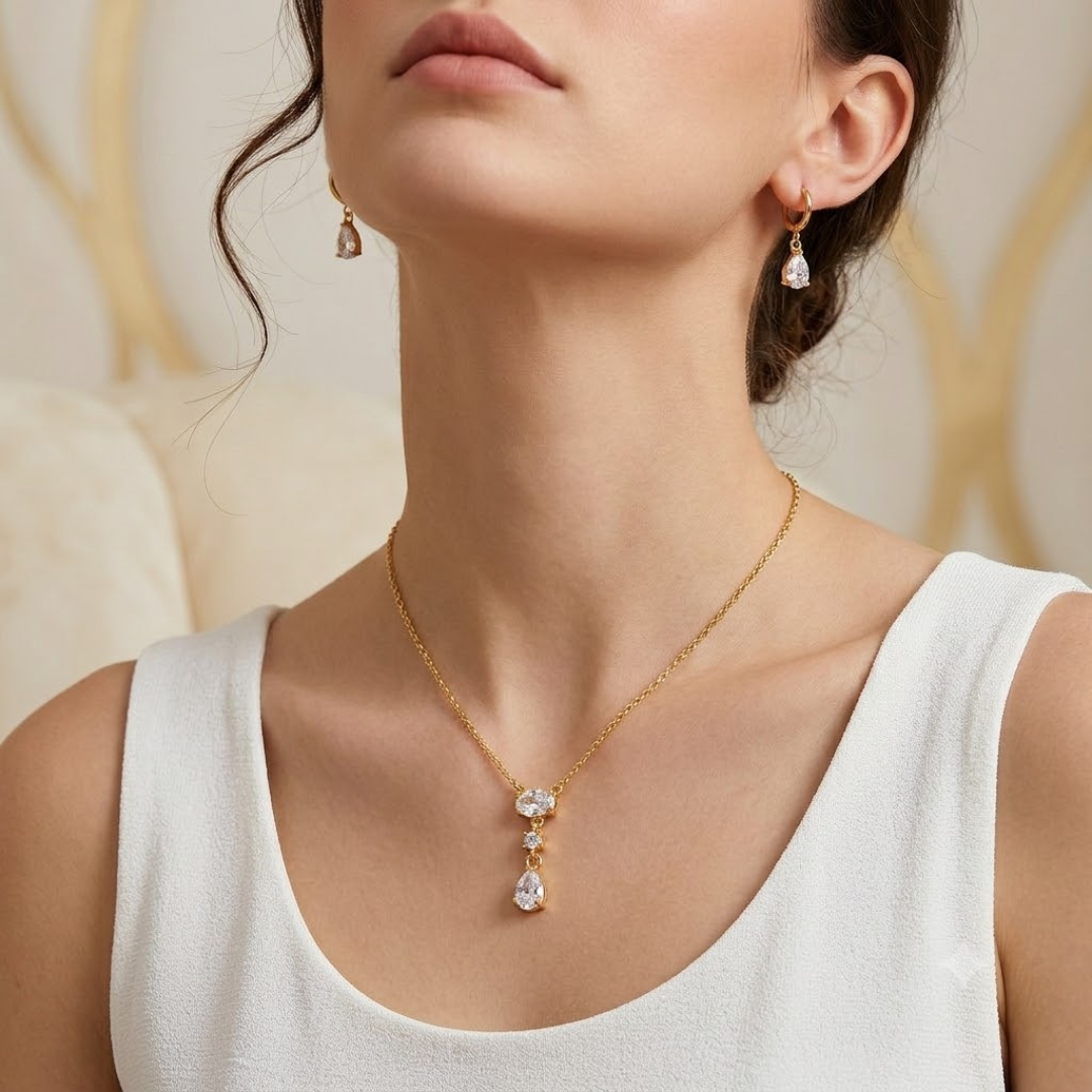 Celine Pendora Titanium Jewelry Set