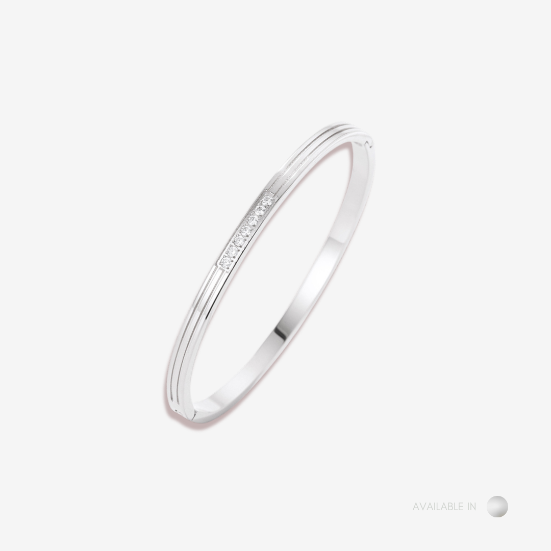 Clara Silver Titanium Bangle