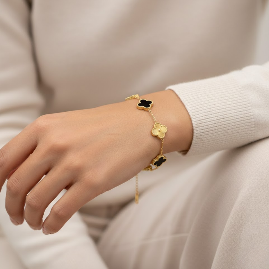 Clovera Gold Titanium Bracelet