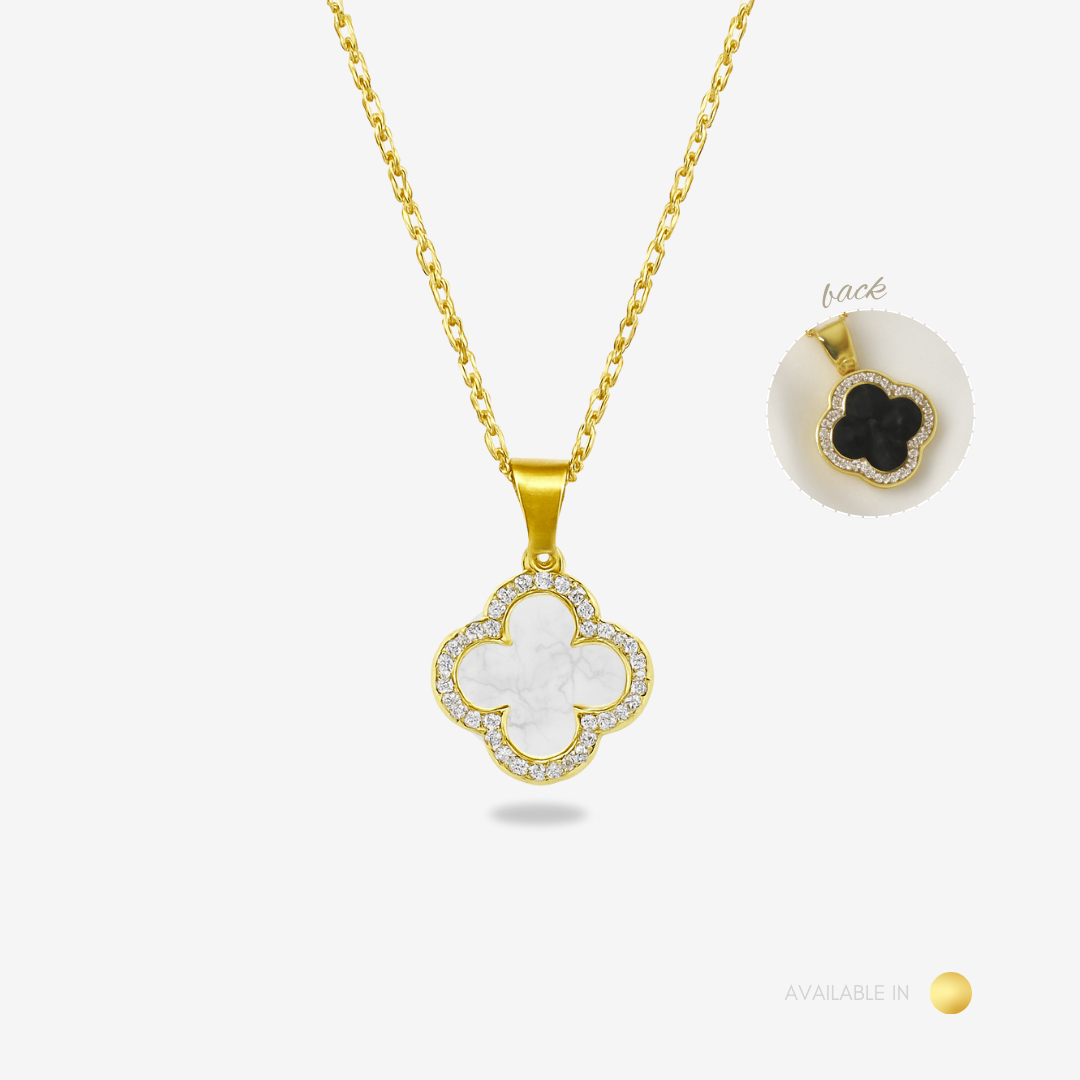 Cloverlumina Gold Titanium Necklace