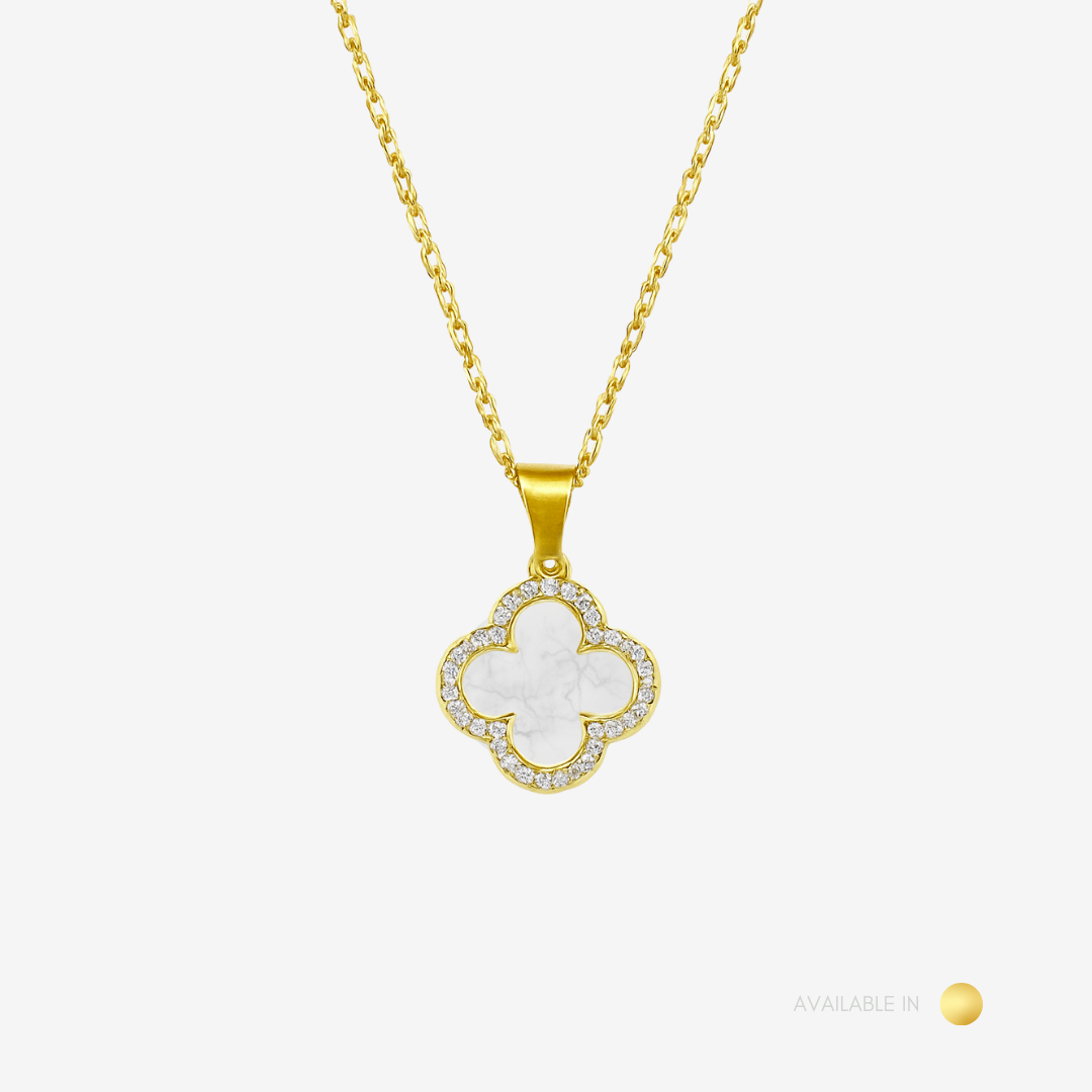 Cloverlumina Gold Titanium Necklace