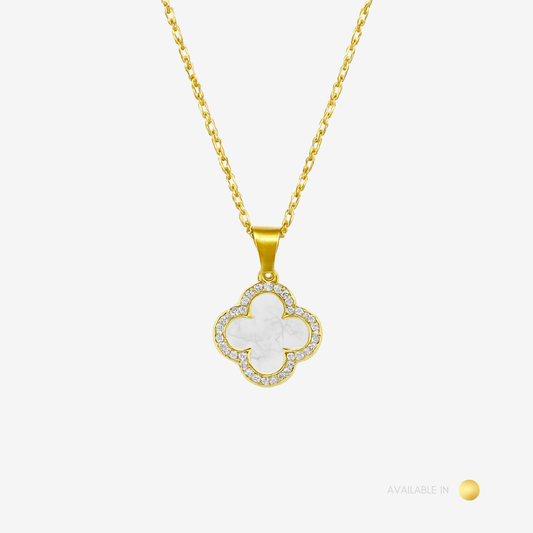 Cloverlumina Gold Titanium Necklace