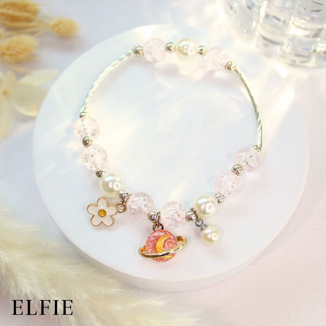 Crystal Light Purple Jupiter Glass Bracelet