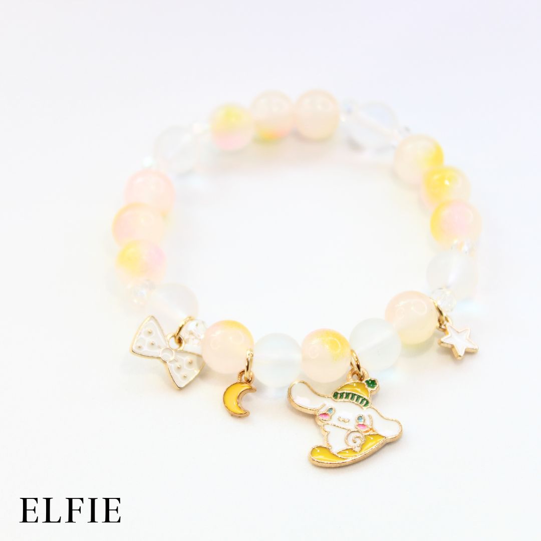 Crystal Yellow Cute Rabbit Glass Bracelet
