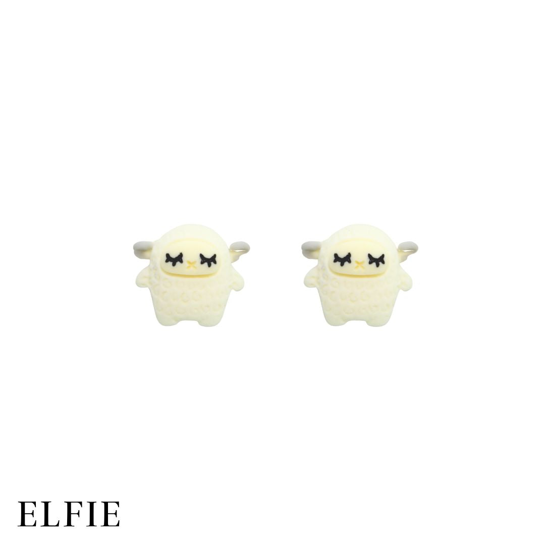 Cute White Sheep Stud Earring
