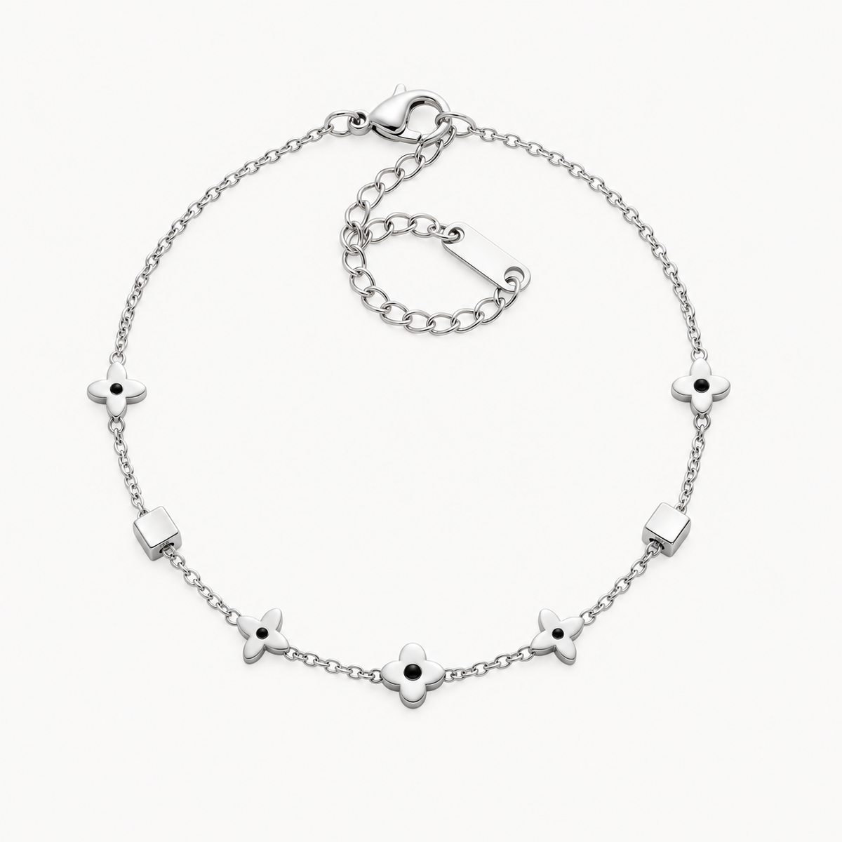 Bloom Cipher Silver Titanium Bracelet