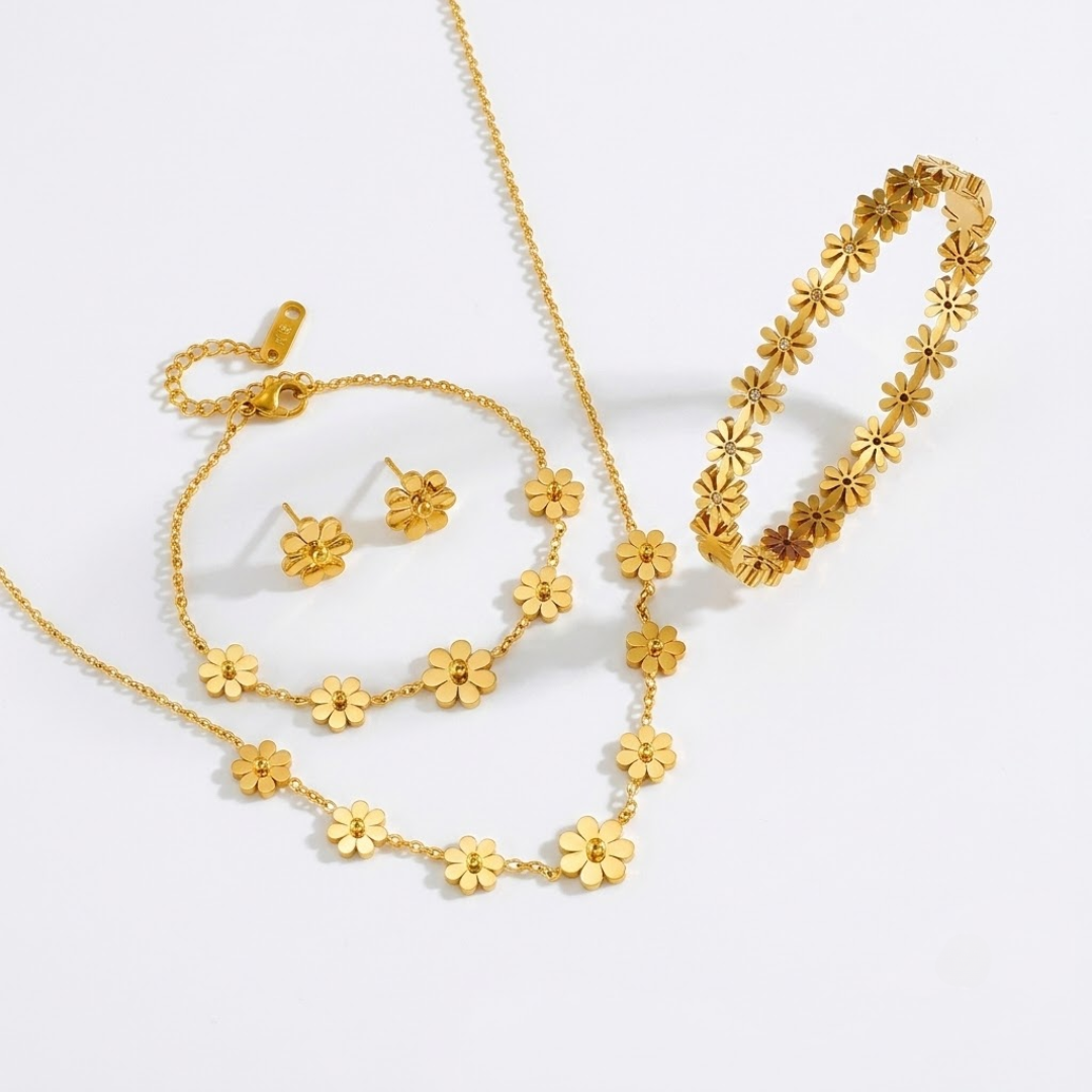 Daisy Reverie Titanium Jewelry Set