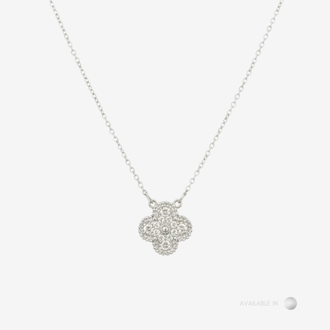 Eleia Clover Silver Titanium Necklace