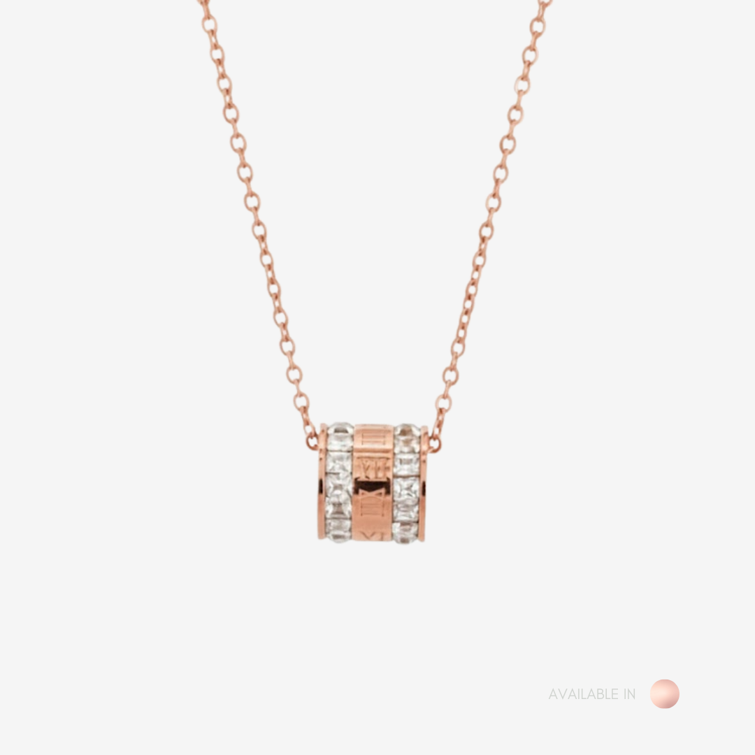 Elio Roman Rose Gold Titanium Necklace