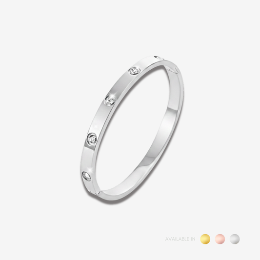 Elissa Bangle Silver Titanium