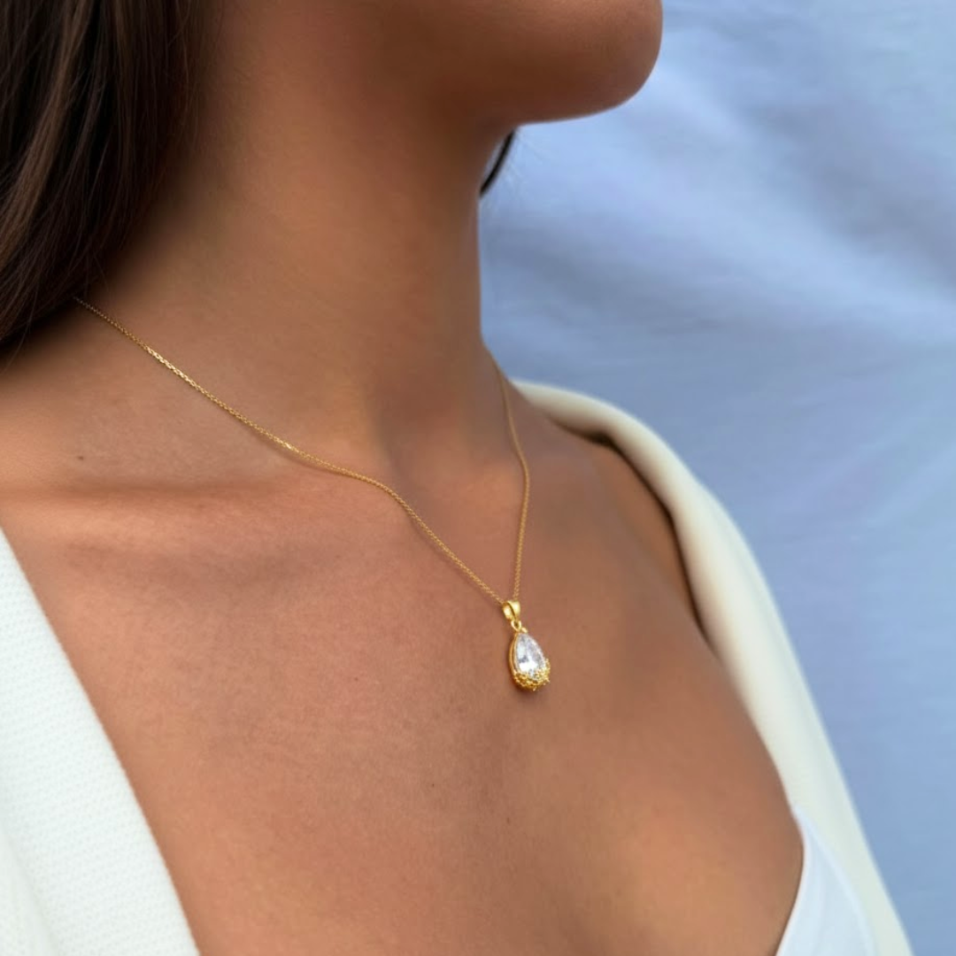 Elysia Tear Titanium Necklace