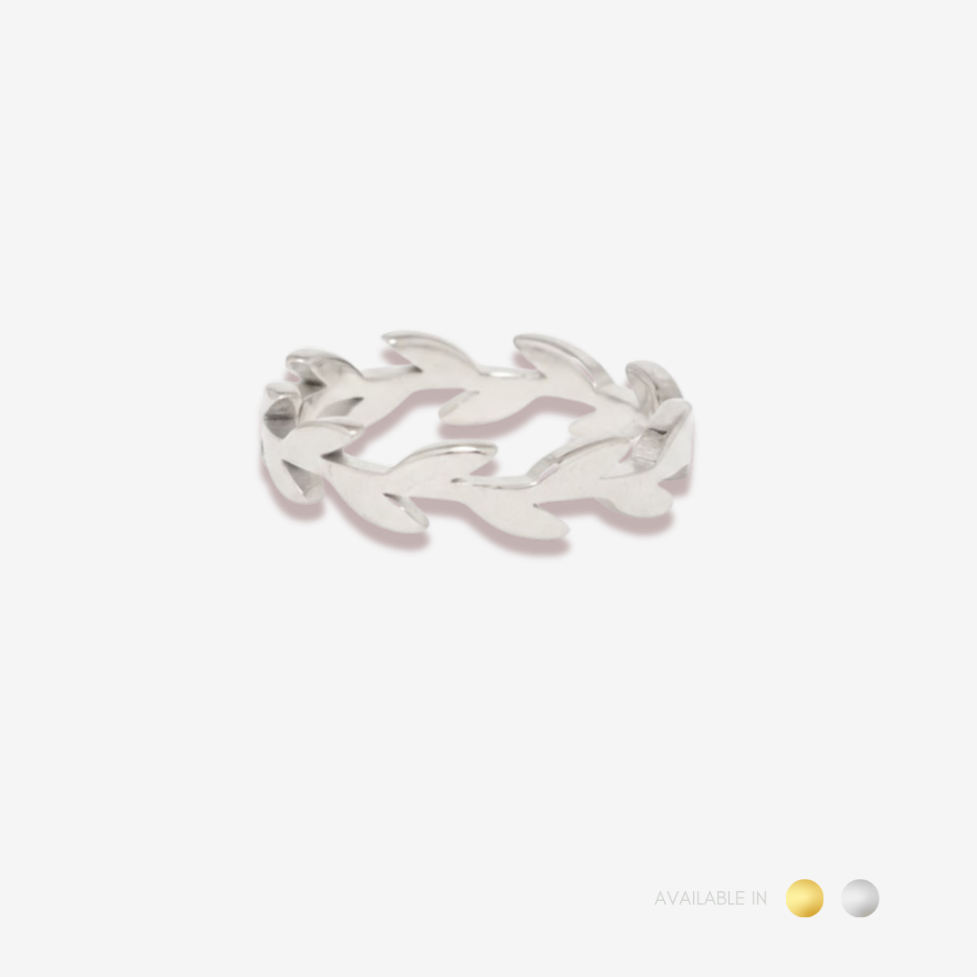 Everleaf Silver Titanium Ring