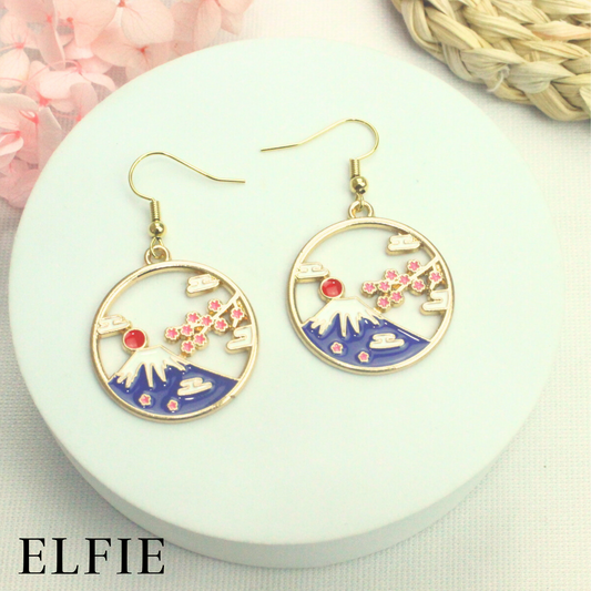 Japanese Mountain Stud Earring