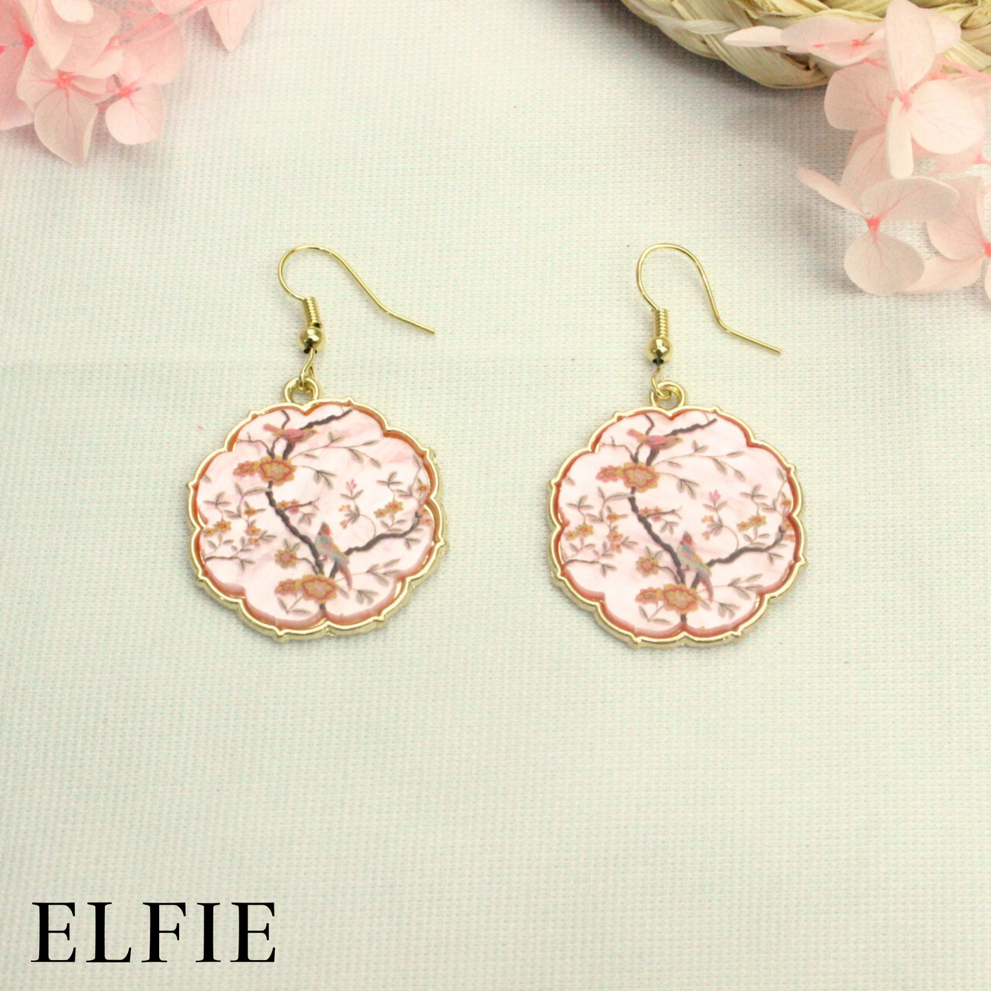 Pink Sakura Stud Earring