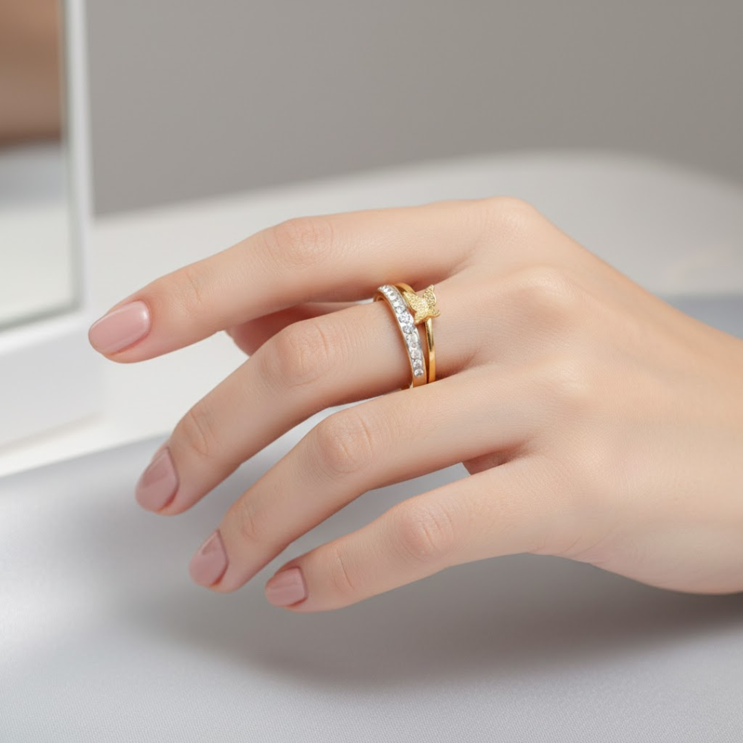 Florence Gold Titanium Ring