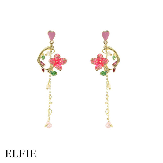 Flower Curtains Stud Non-Titanium Earring
