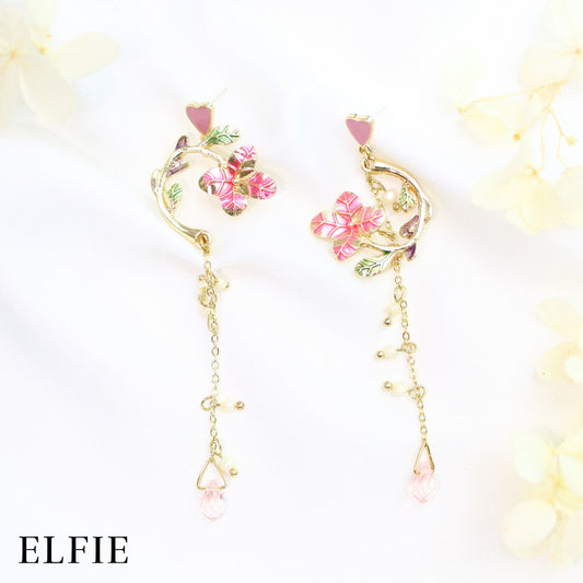 Flower Curtains Stud Earring