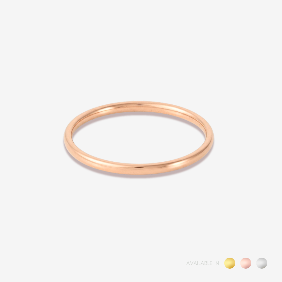 Glossa Rose Gold Titanium Ring