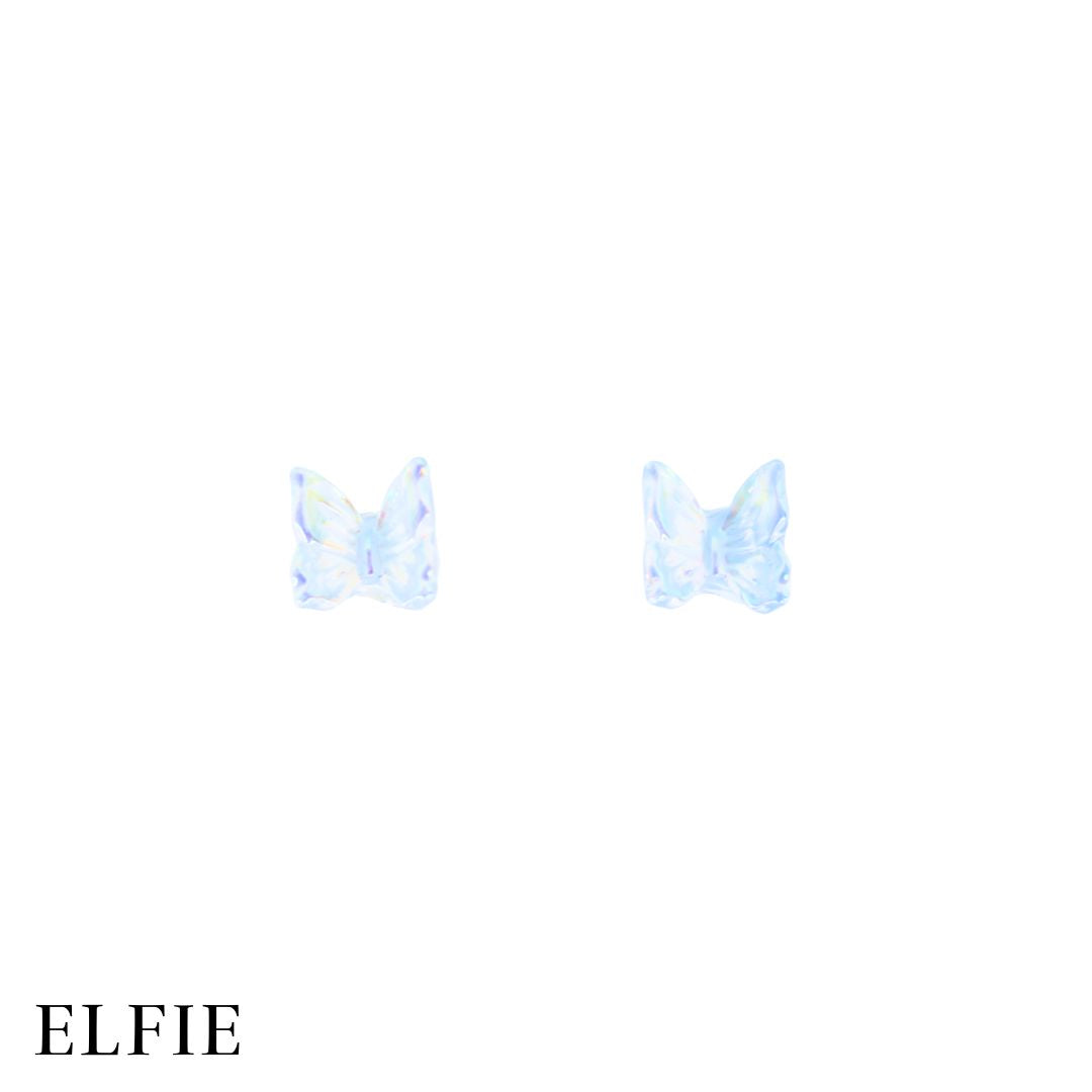 Gloss Blue Butterfly Stud Earring