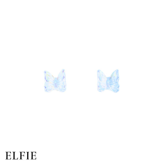 Gloss Blue Butterfly Stud Non-Titanium Earring