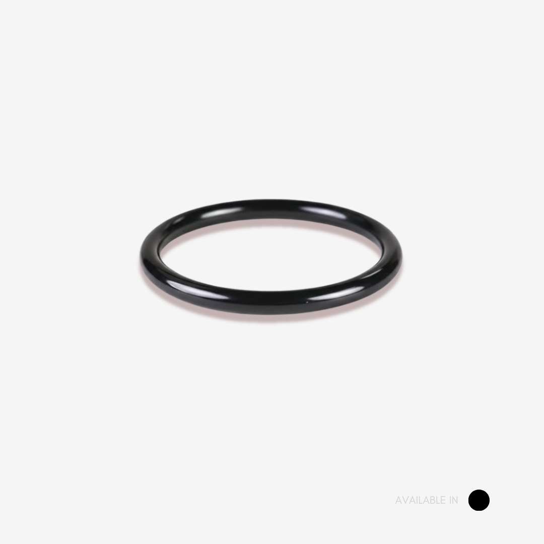 Gloss Black Titanium Ring