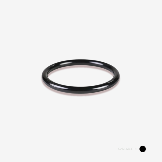 Gloss Black Titanium Ring
