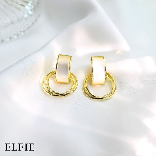 Golden Double Ring Earring