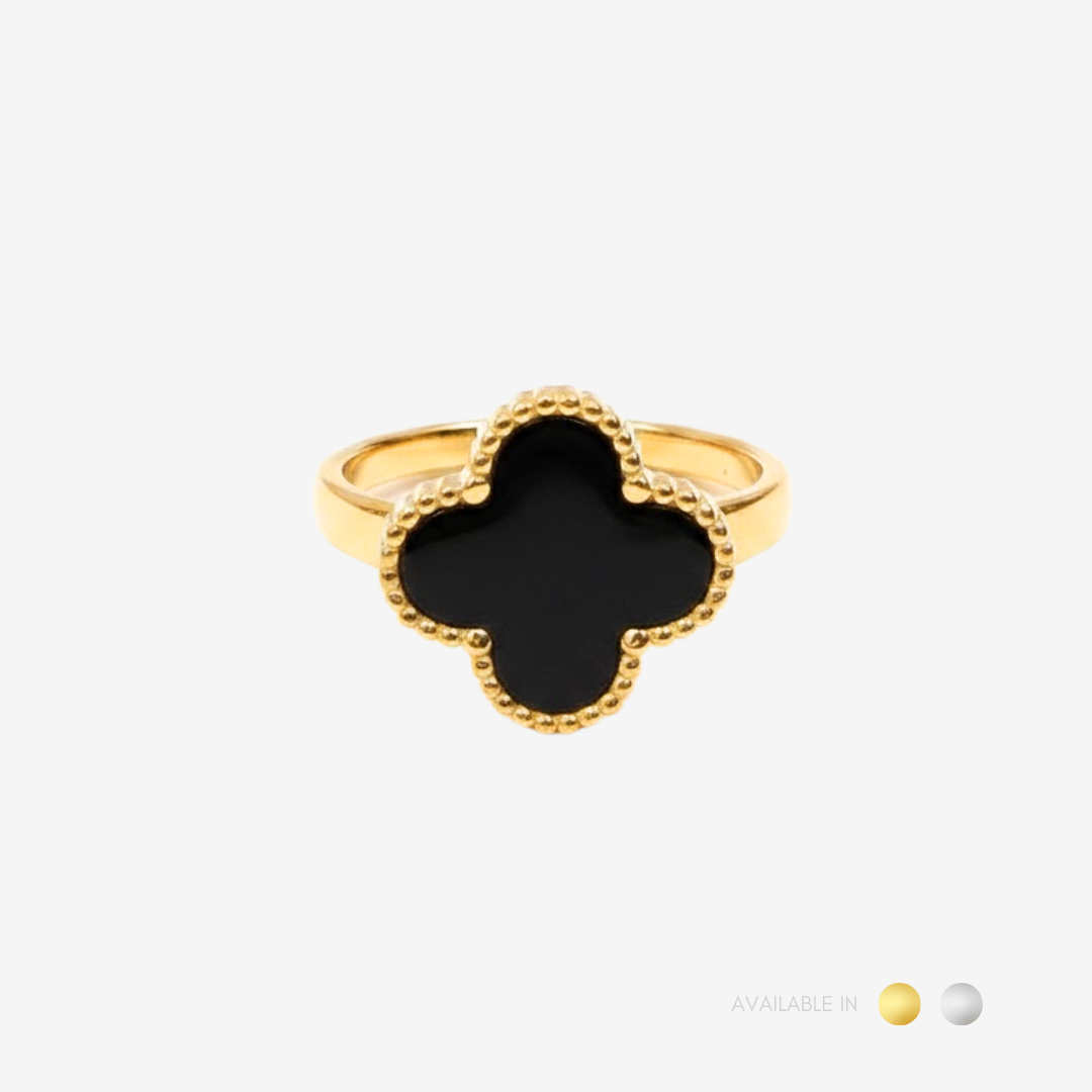 Grand Alhambra Black Gold Titanium Ring