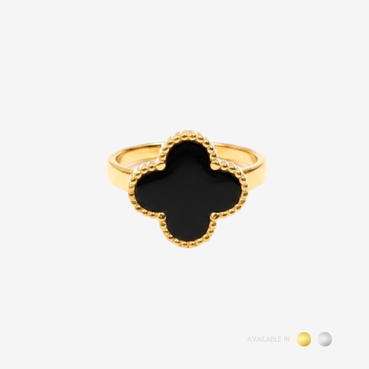 Grand Alhambra Black Gold Titanium Ring