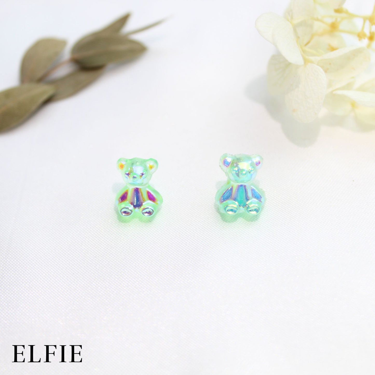 Green Gummy Bear Stud Earing