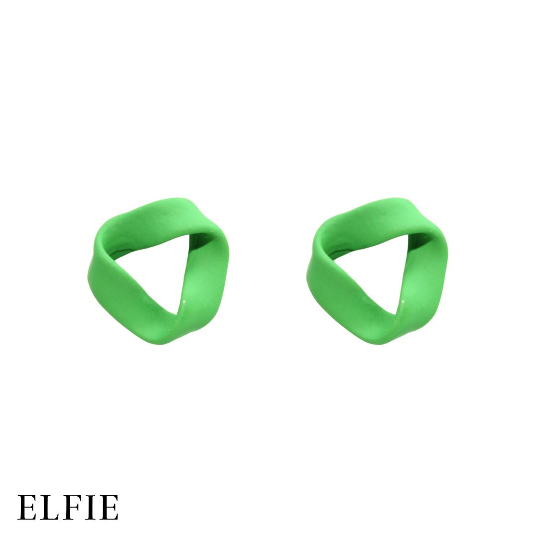 Green Rope Design Stud Earring
