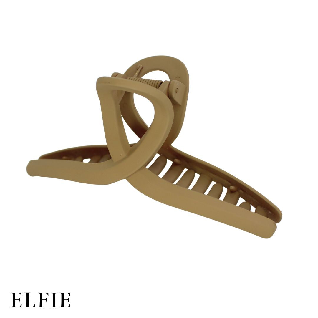 Matte Brown S Curved Hair Claw