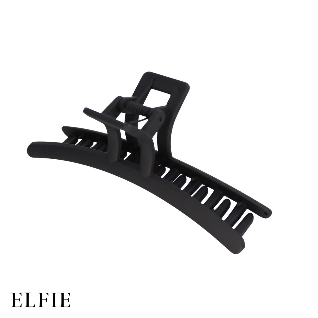 Matte Black Solid Hair Claw