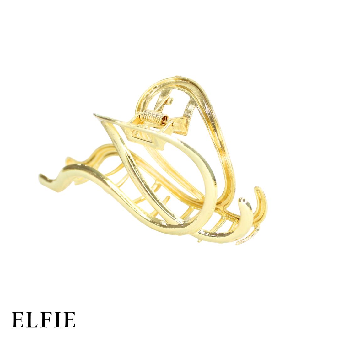 Irregular Q Alphabet Metal Hair Claw