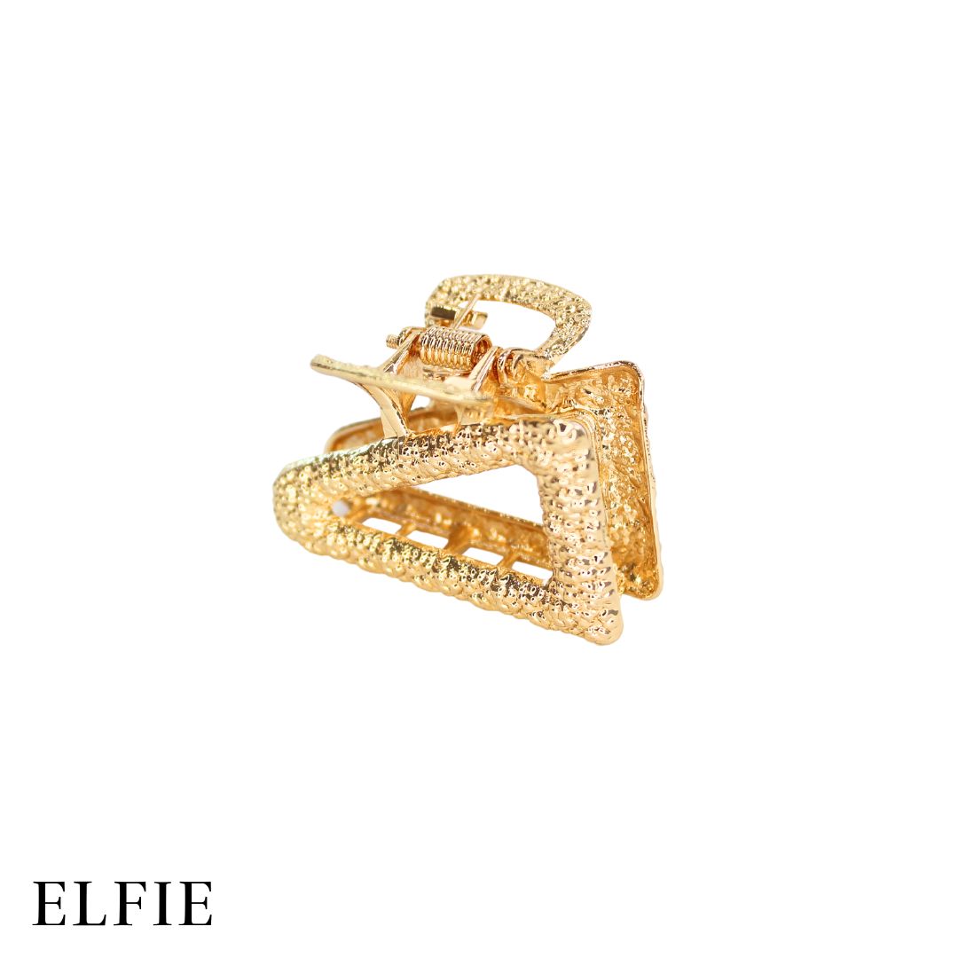 Elegant Miniature Gold Metal Hair Claw