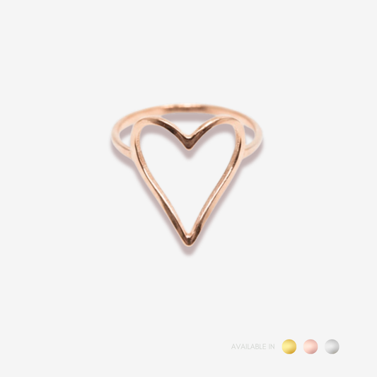 Heart Whisper Rose Gold Titanium Ring