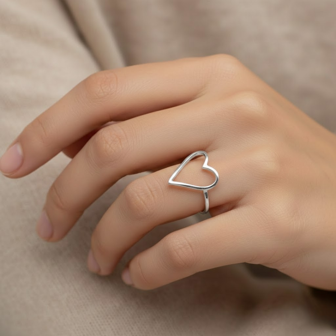 Heart Whisper Rose Gold Titanium Ring