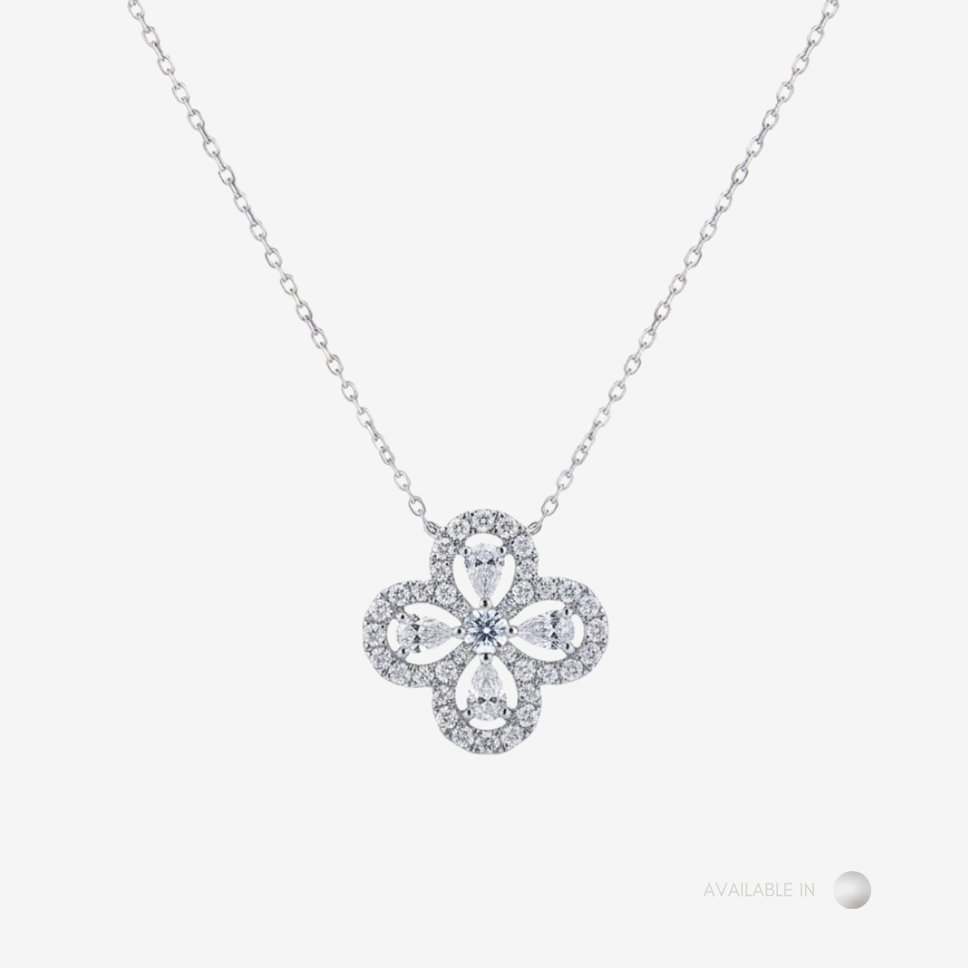 Helena Petale Silver Titanium Necklace