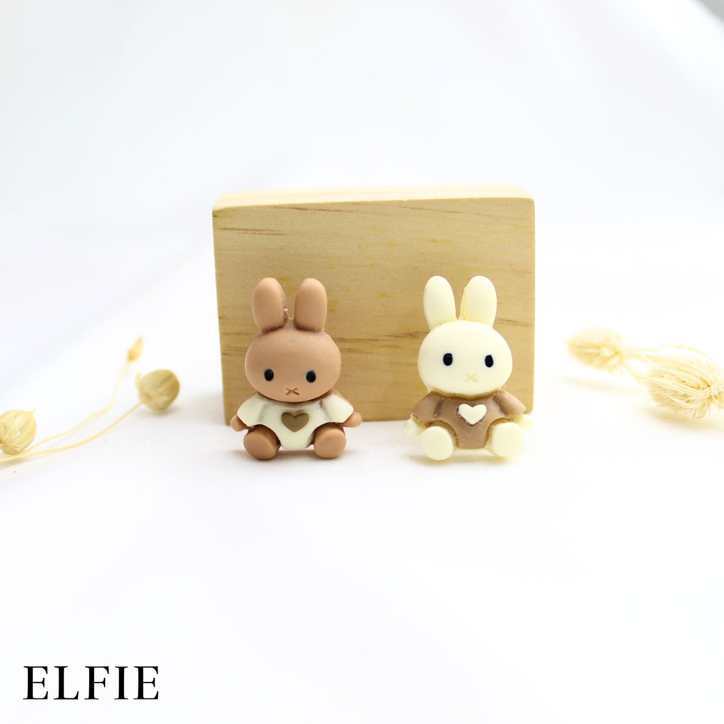 Brown Bunny Stud Earring