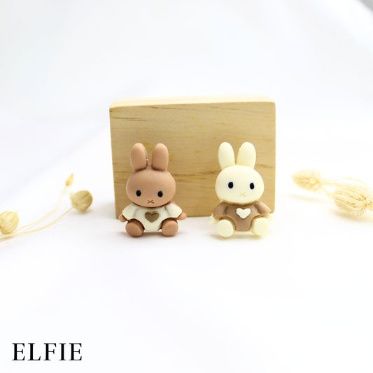 Brown Bunny Stud Earring