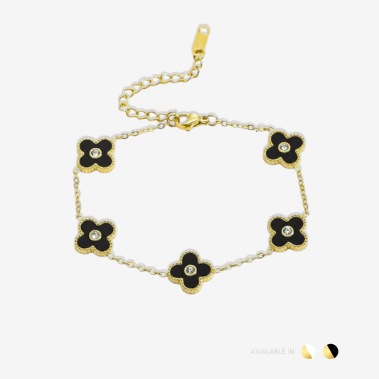 Historia Charm Gold Black Titanium Bracelet