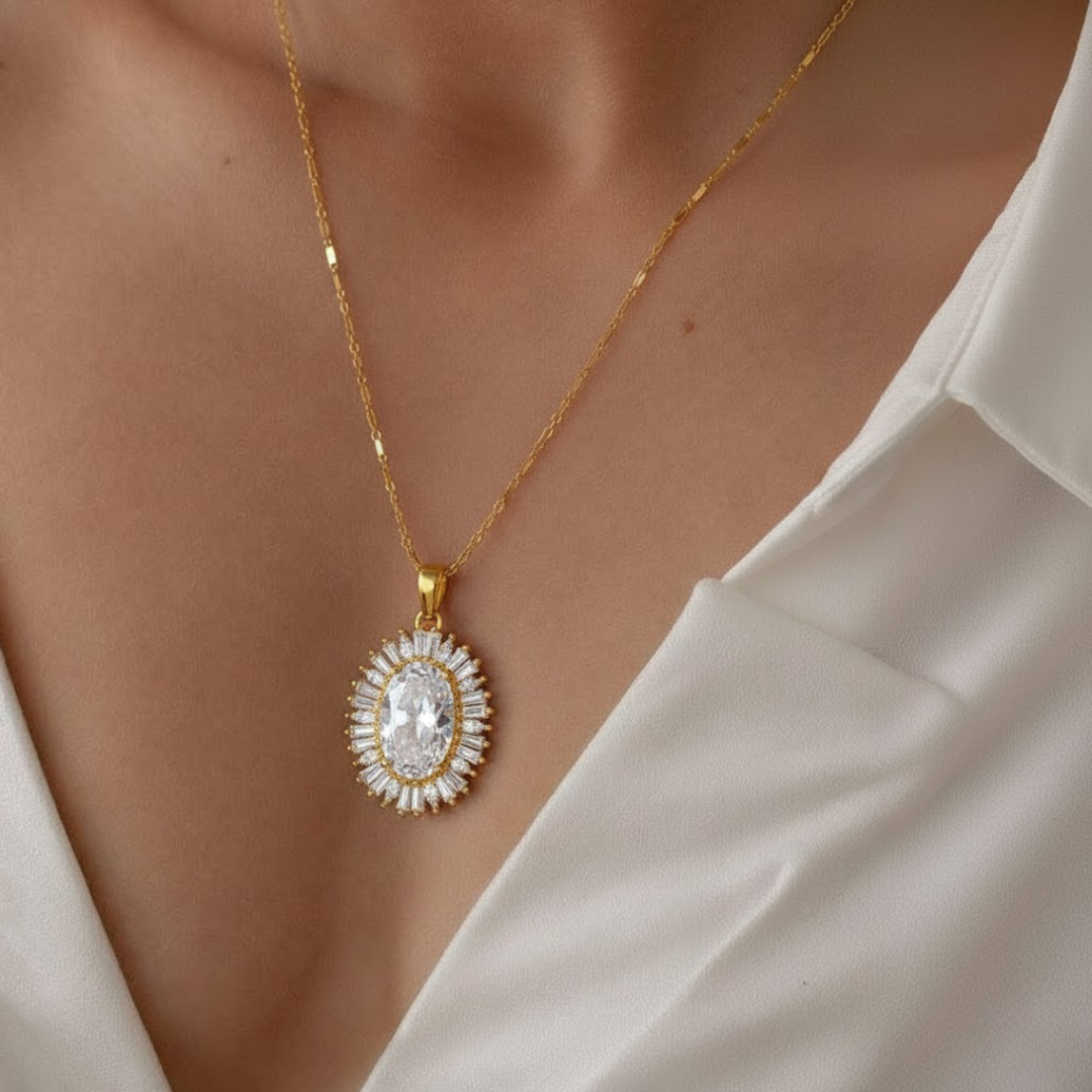 Imperial Petals Titanium Necklace