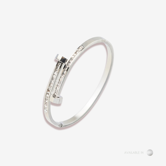 Iris Silver Titanium Bangle