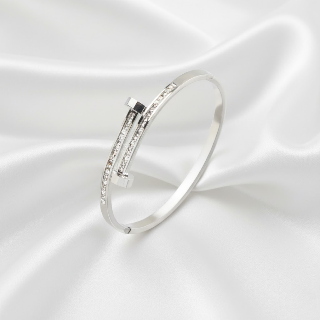 Iris Silver Titanium Bangle