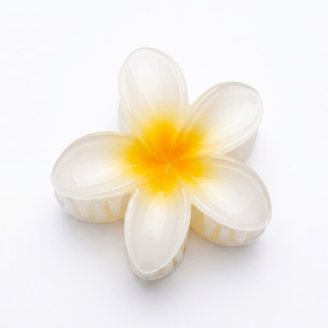 Plumeria Bloom Ivory Sun Hair Clip Accessories